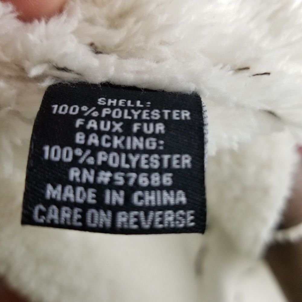 Leather look, faux fur vest super cute SZ M EUC - Picture 5 of 6